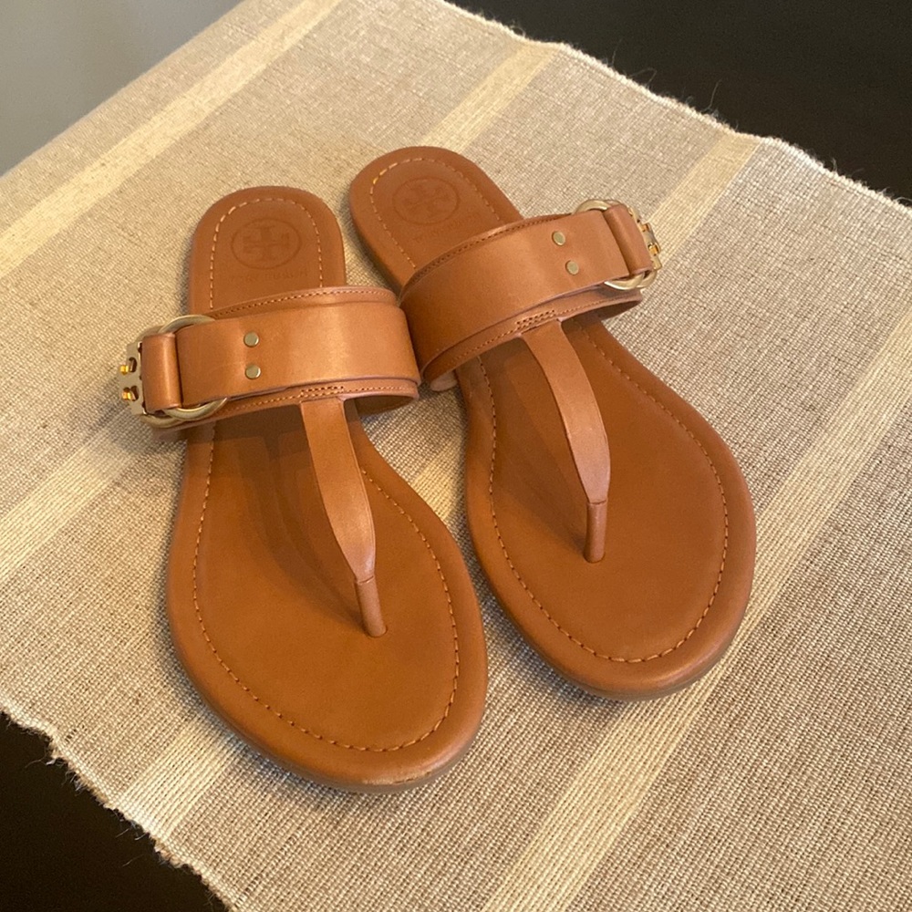 Tory Burch Marsden Flat Thong Sandal Tan240/Cognac